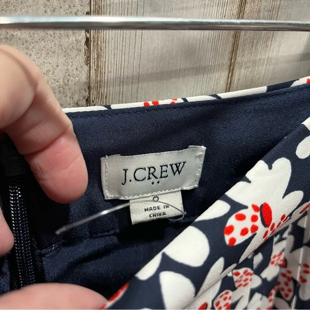 JCrew Factory Floral Pleated Mini Skirt Speckled Wildflower Navy AL199 - Image 4
