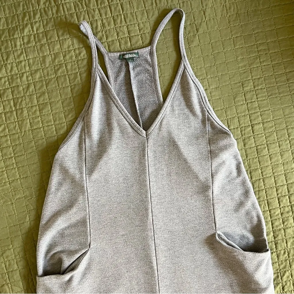 Wild Fable Gray Deep V Jumpsuit - Image 5