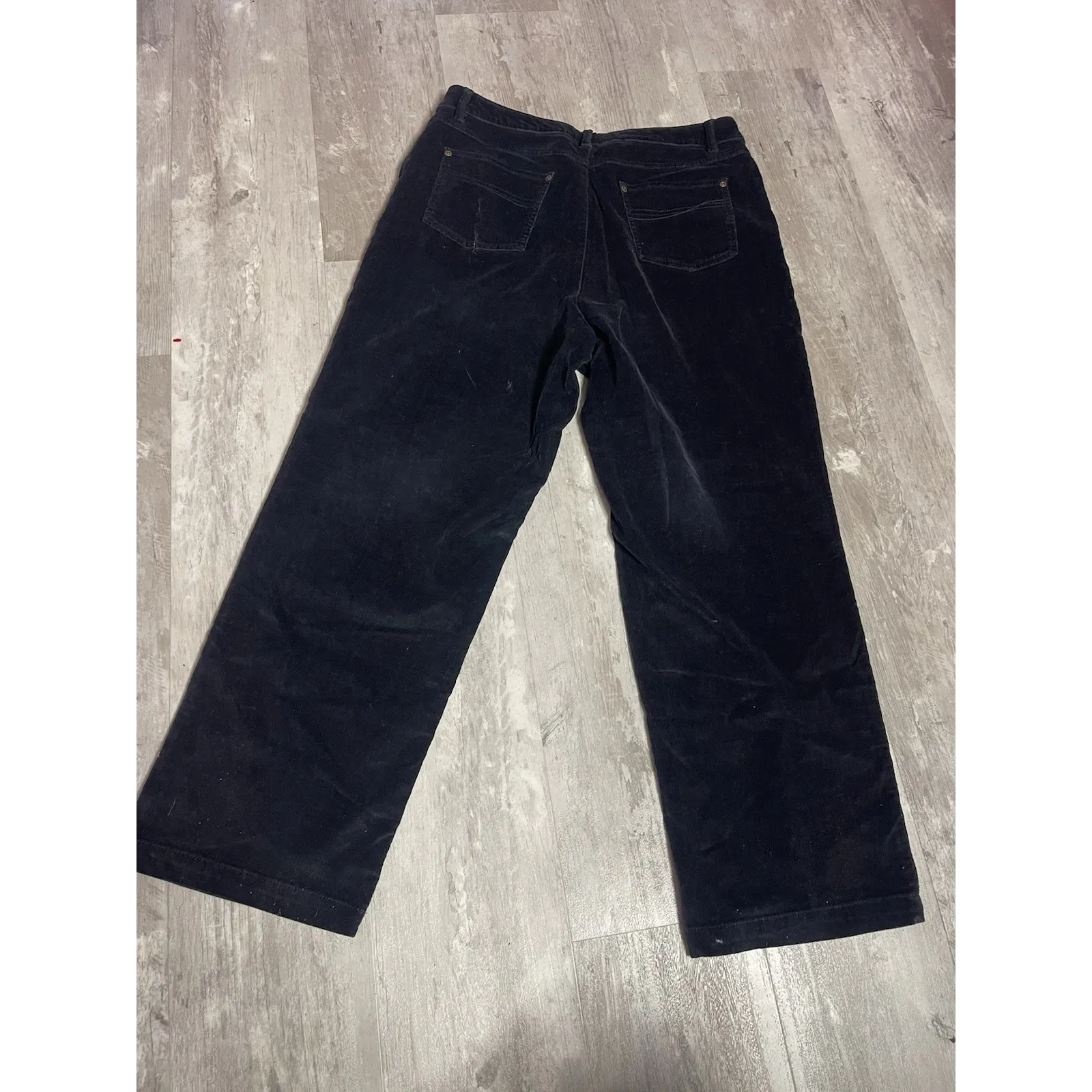 Women's Croft & Barrow Black‎ straight leg corduroy Stretch Pant size 14s E0111 - Image 6