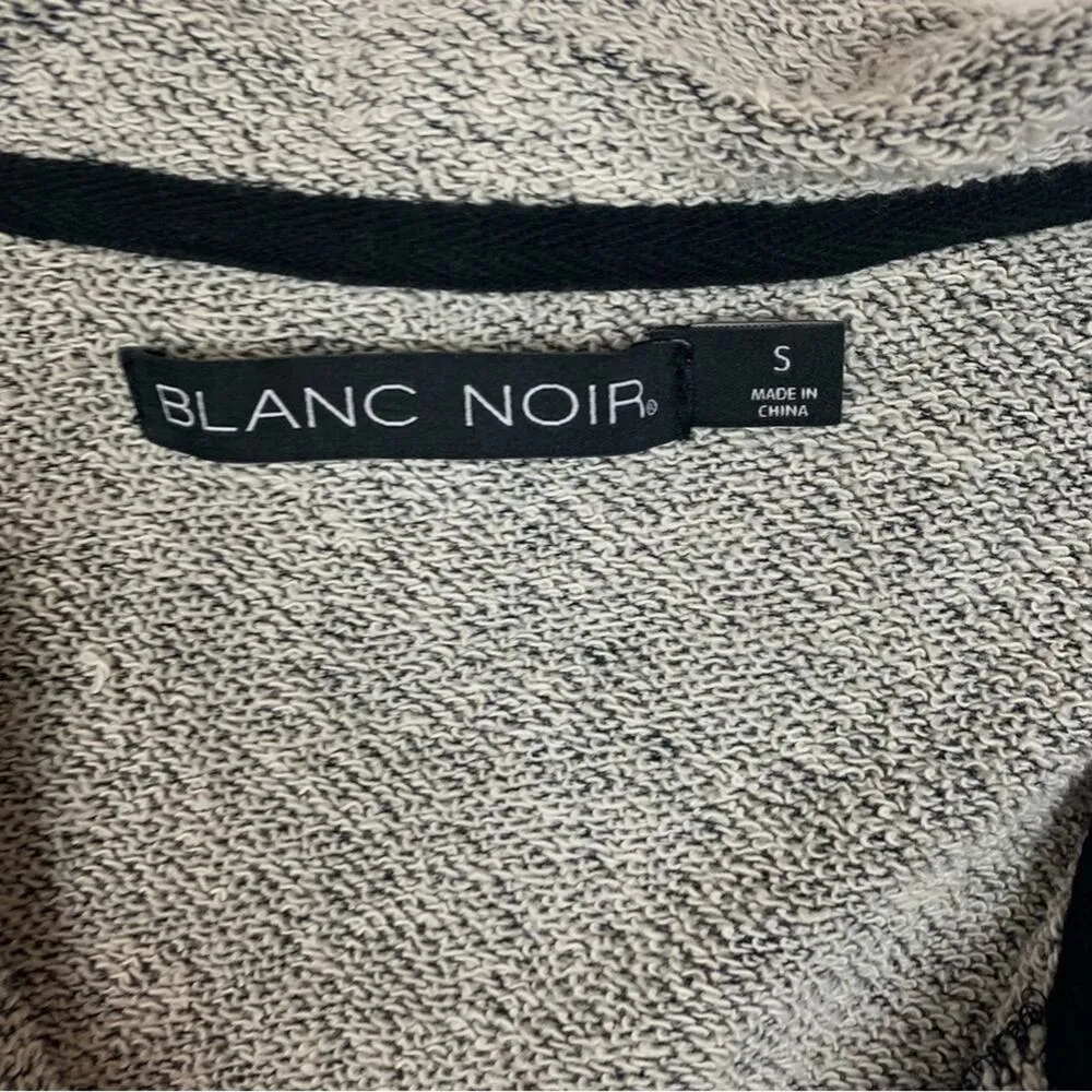 Blanc Noir asymmetrical jacket women's small gray grunge moto waterfall distress - Image 3