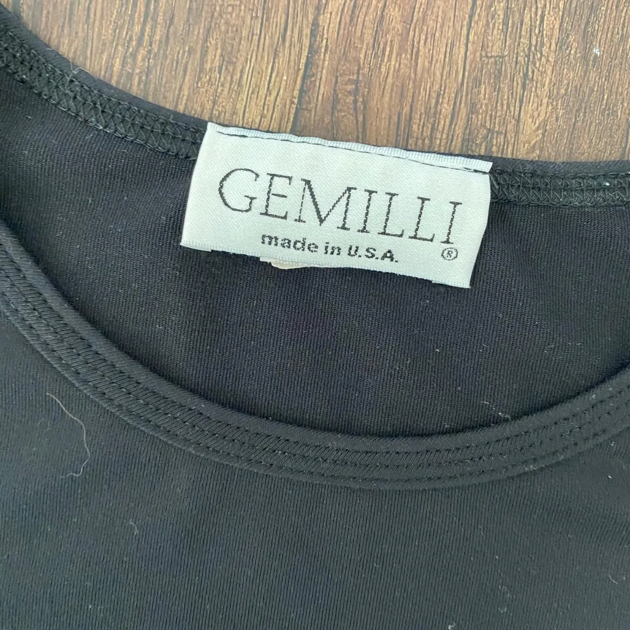 Basic Black Made in USA Vintage Stretchy T - Image 3