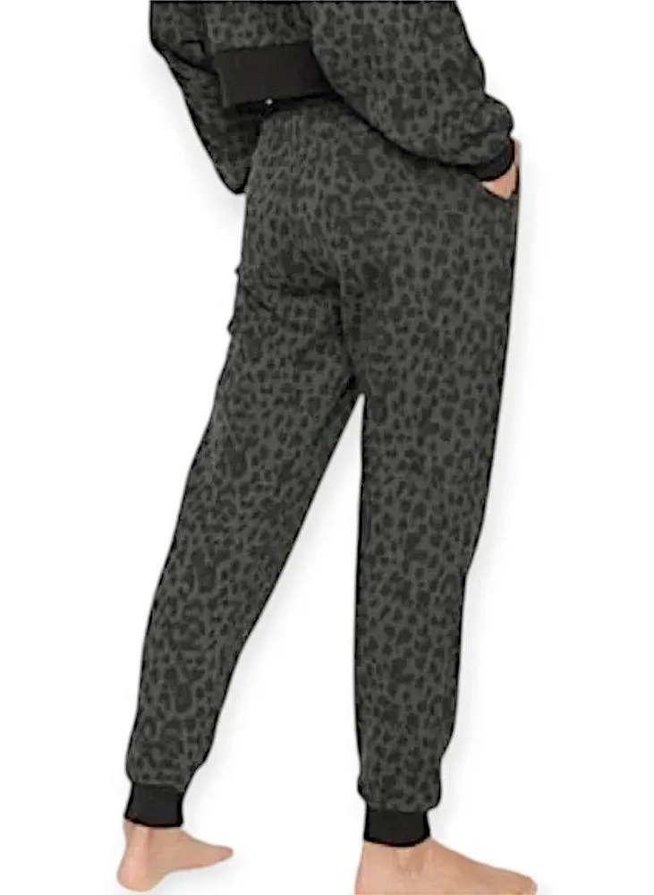 Victoria's Secret Leopard Print Lounge Set - Large Sweatshirt / Medium Joggers - Image 4