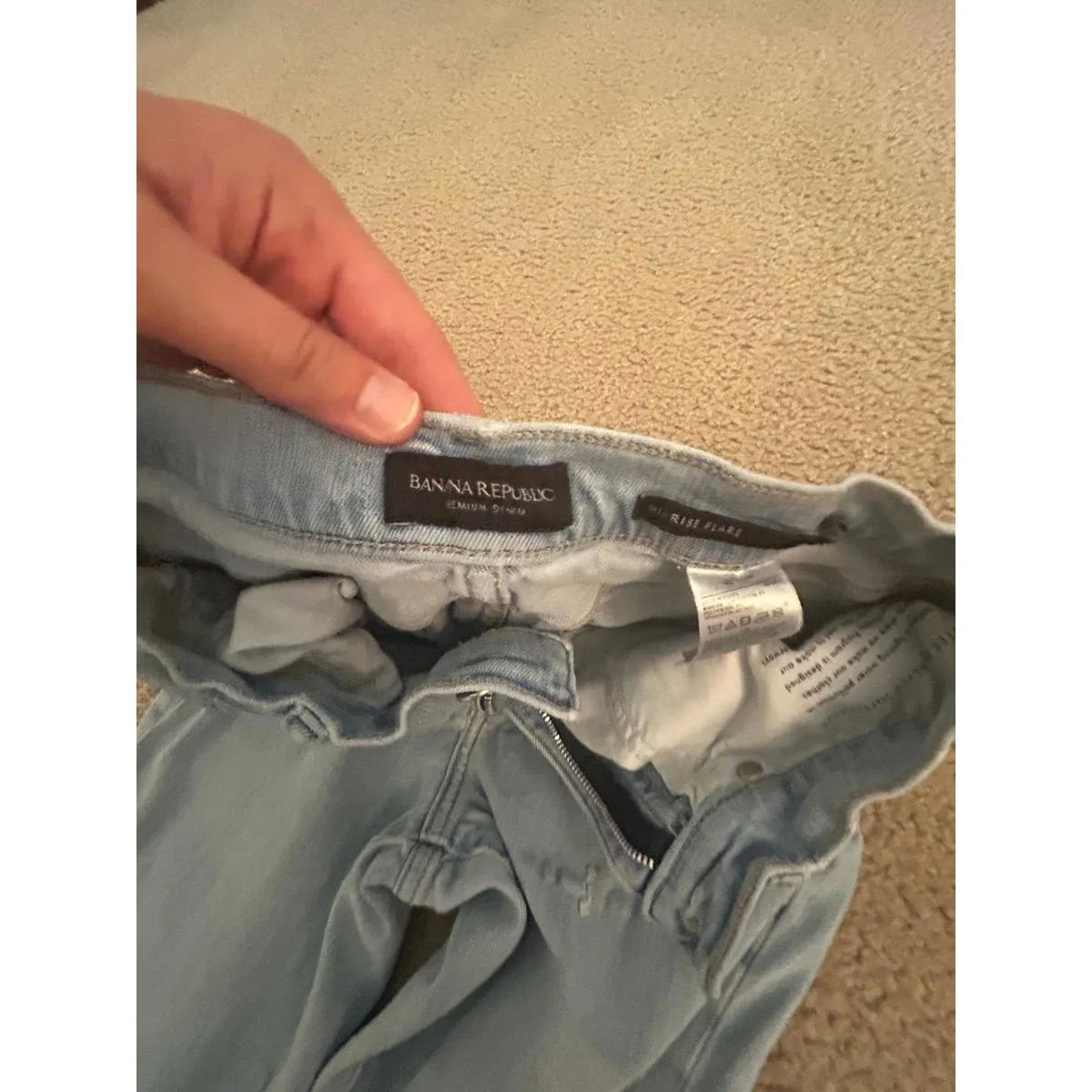 Banana republic jeans pants size 27 high rise flare Blue - Image 3