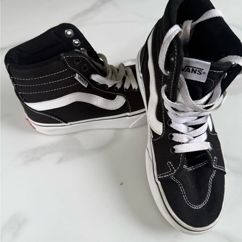 Vans Classic Black and White High-Tops - Image 9