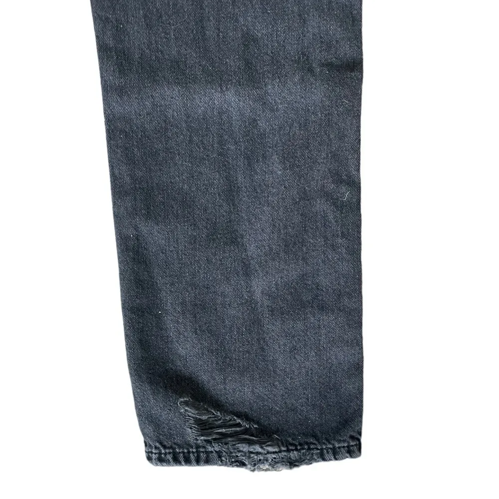 DL1961 Emilie Straight Jeans 26 Vintage Distressed Black Denim High Rise - Image 8