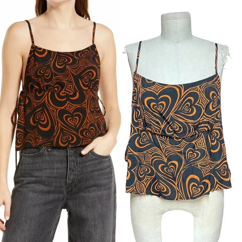 Lisa Says Gah Buffy Wild Hearts Tank Top‎ Black Brown Size Large - Image 2