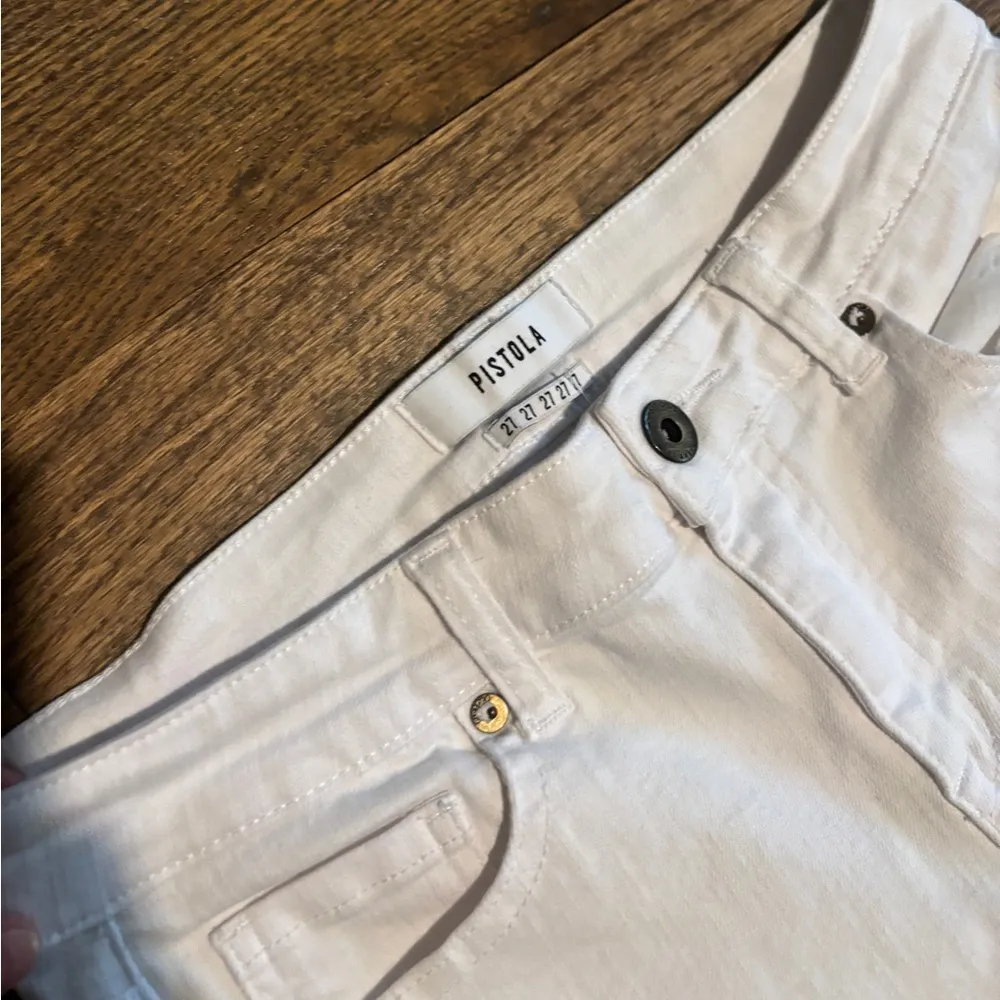 PISTOLA Jennifer Oslo‎ White Denim Midrise Skinny Jeans Women's Size 27 - Image 7