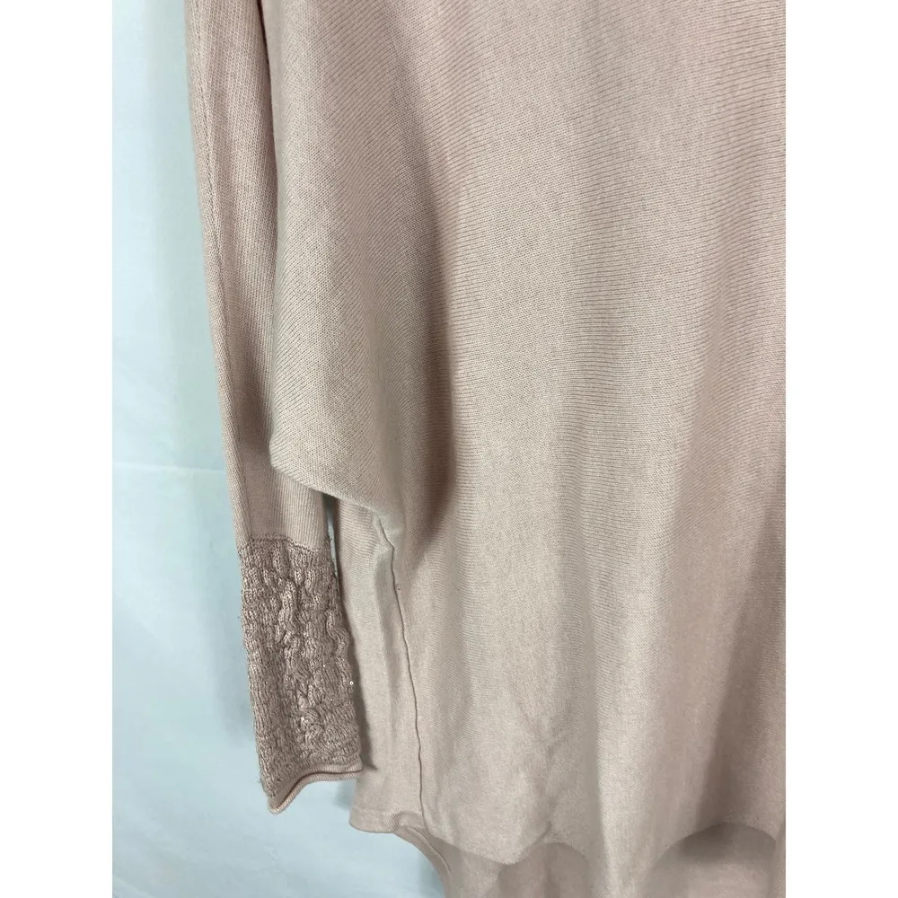 Stella Carakasi Knit Sleeve Dolman Cashmere Sweater Pink Size Xs - Image 3