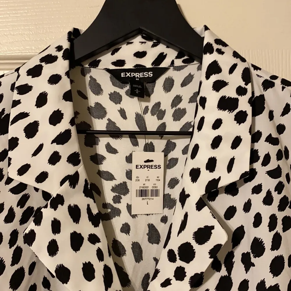 NWT  Dalmatian spotted button down blouse - Image 6