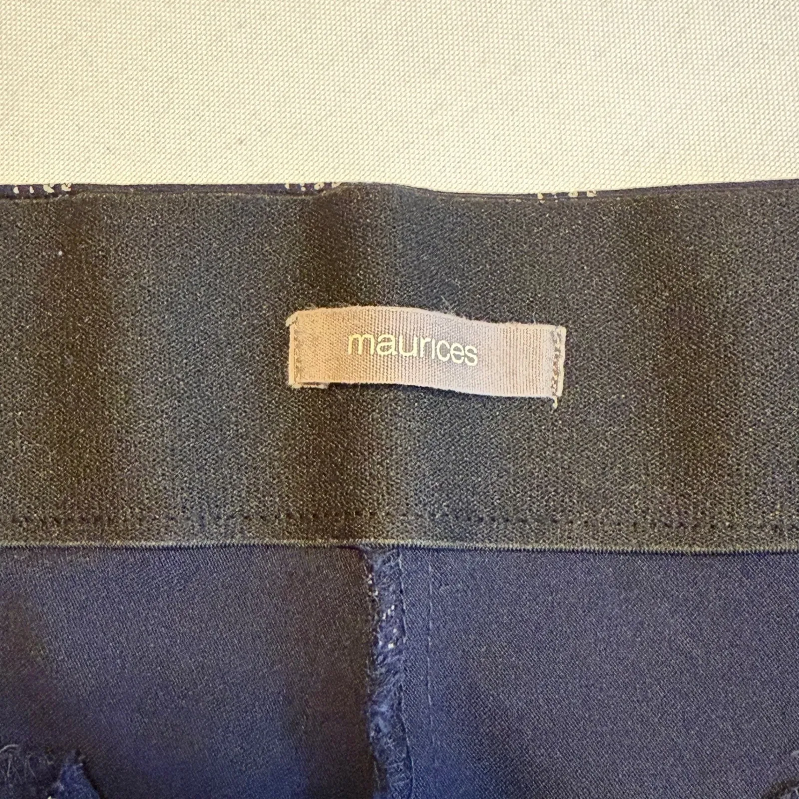 Maurices‎ Navy Plaid Stretch Crop Pants Regular Women's Plus Sz XXL Workwear # - Image 8