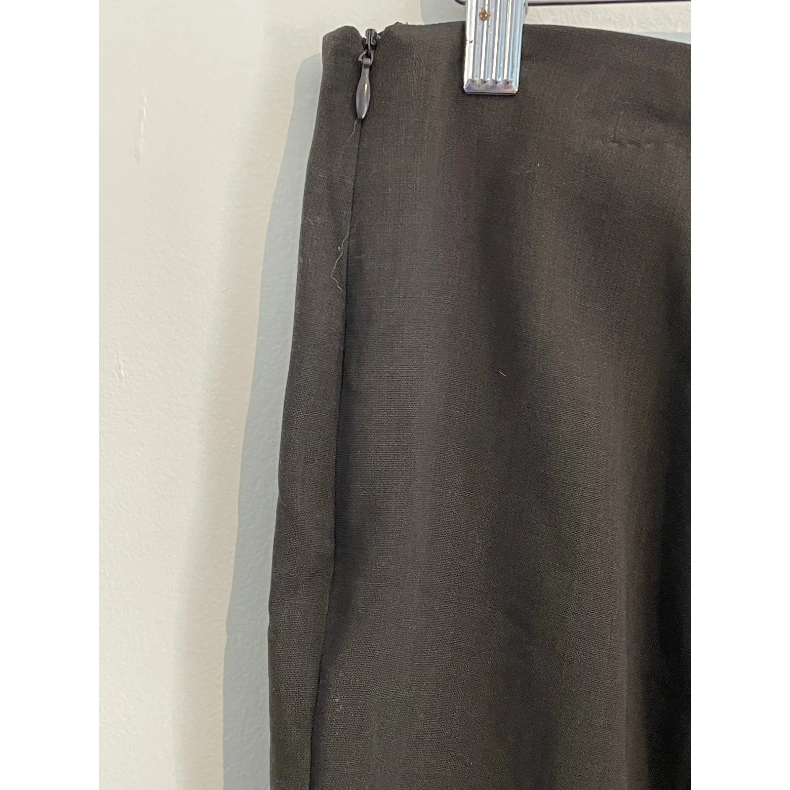 Akris Trouser Dress Pants Size 30 Brown Wool High Rise Tapered Leg Preppy Twee - Image 3
