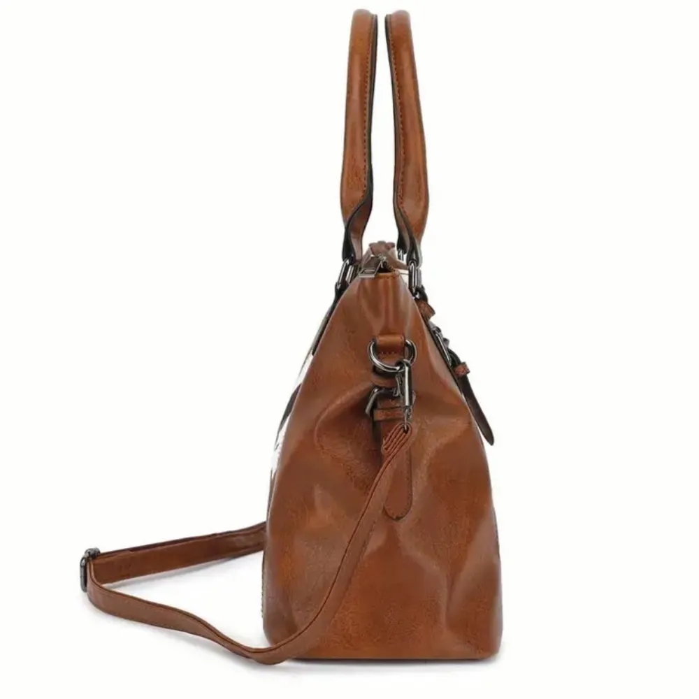 Brown Cow Print Purse NWT - Image 5