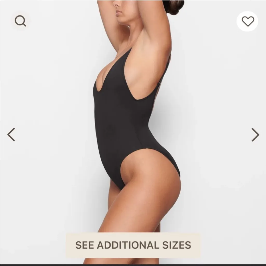 SKIMS Signature Swim Scoop Neck Onyx Black One‎ Piece Swimsuit NWT Size 2X - Image 5