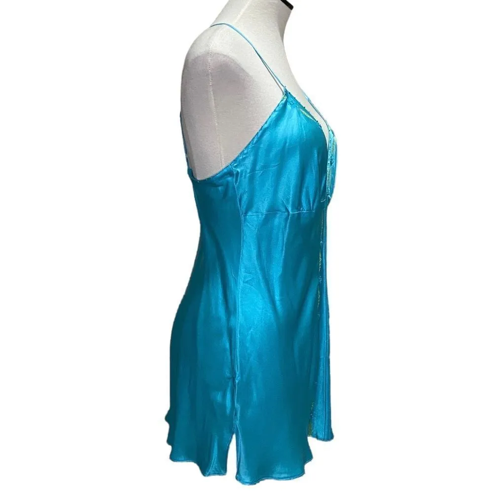 Victoria's Secret 100% Silk Vintage Chemise Nightie Beadwork Embellished M - Image 4