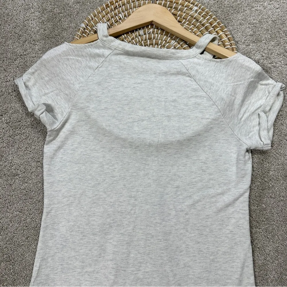 Athleta High Low Shala Cold Cutout Shoulder Soft Jersey Dress Fog Grey Heather S - Image 6