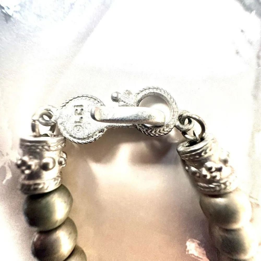 Liz Claiborne vintage long grey black necklace - Image 5