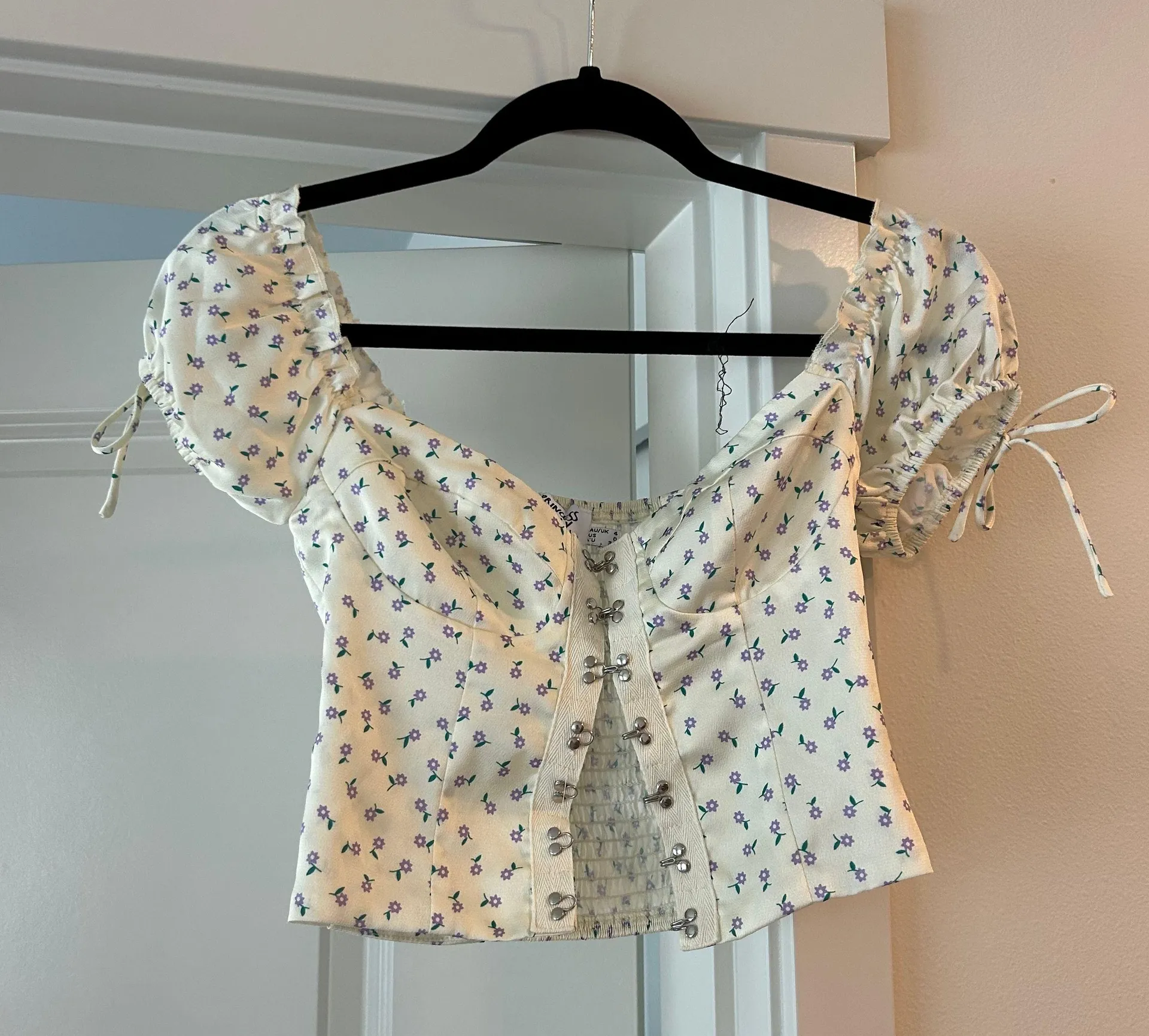 yellow satin corset top - Image 2