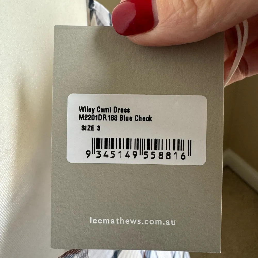 Mathews Wiley Cami Dress NWT in Blue Check (Sold Out Online) - Image 7