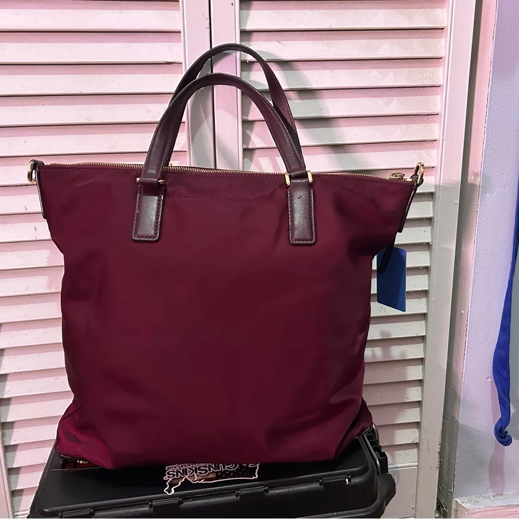 Michael Kors burgundy Ariana large Tote Bag - Image 11