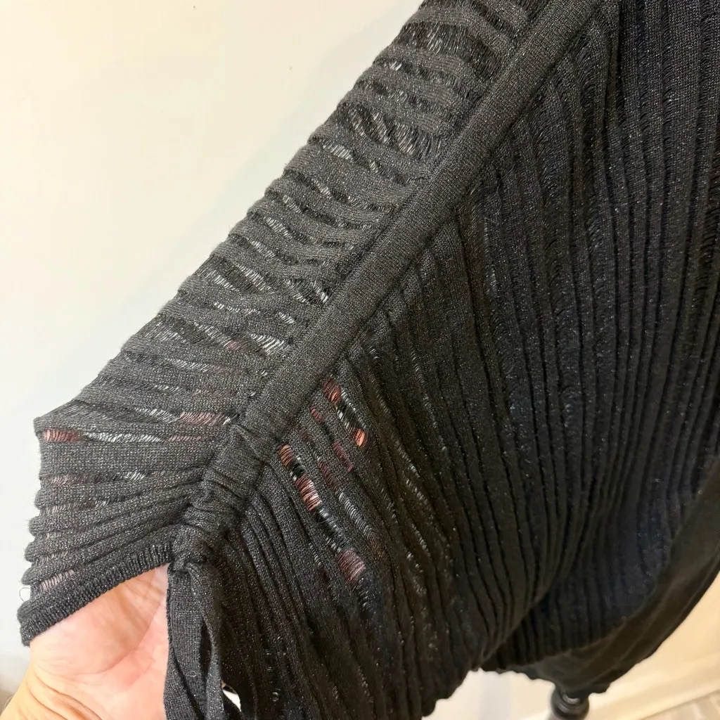 All Saints Zuri Black Metallic Mini Dress Size Small - Image 9