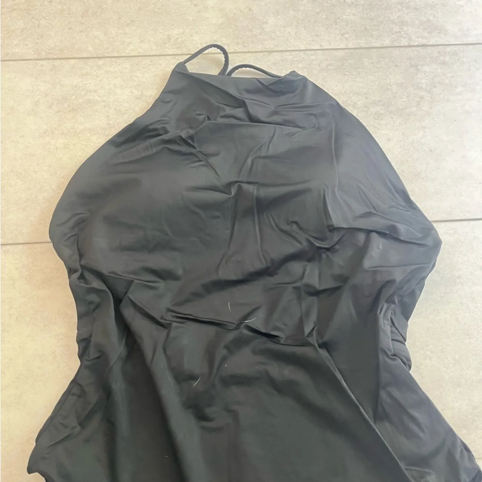 NWT Andie Swim Black Asbury One Piece XL Halter Open Back Crossback Crisscross - Image 5