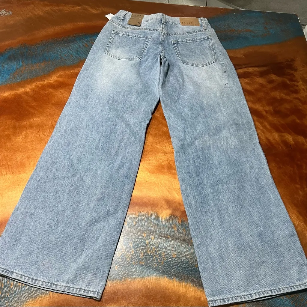 NWT PacSun Casey Ripped Knee Low Rise Baggy Wide Leg Jeans distressed size 26 - Image 7