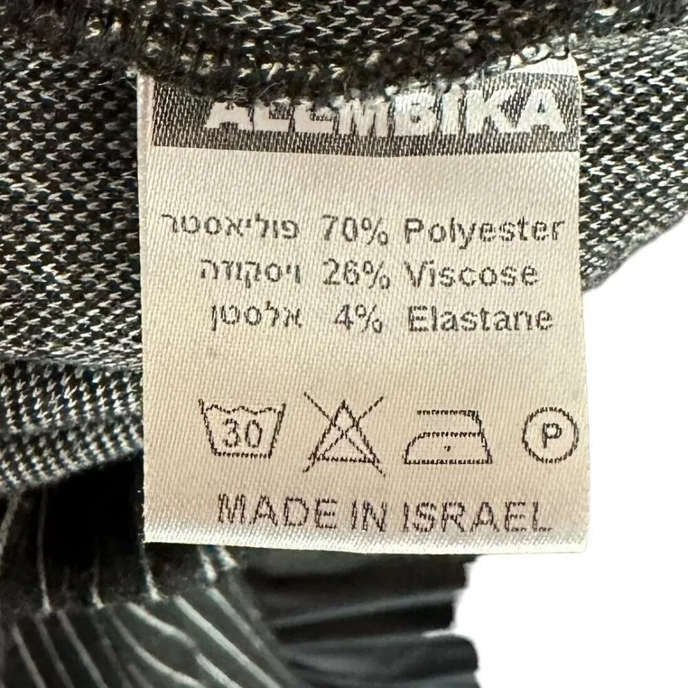 Alembika Black and White Pinstripe Cropped Wide Leg Pants Size 0 - Image 5