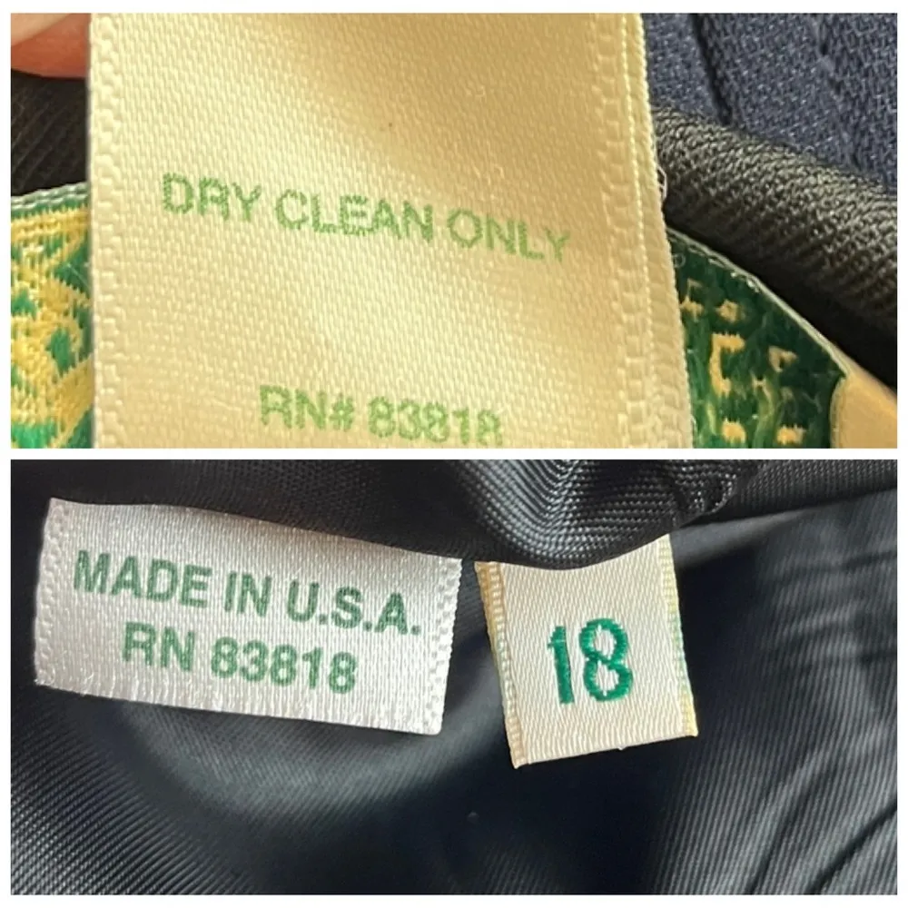 Austin Reed Vintage Black Blazer Worsted Wool Double Button Women’s Size 18 - Image 9