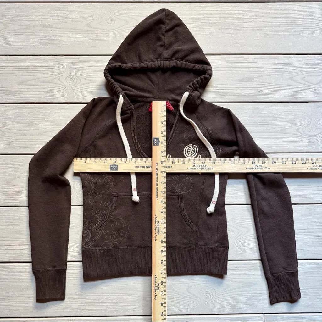 ELEMENT Brown Graphic Hoodie Sweatshirt – Size XS (Juniors Fit) - Image 5