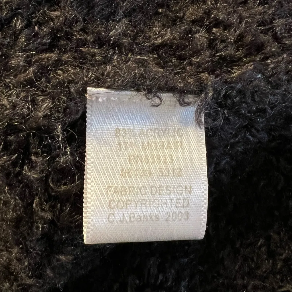 Vintage Hand Embroidered Patchwork Mohair Blend Cardigan Sweater Size 1X Grandma Red - Image 5