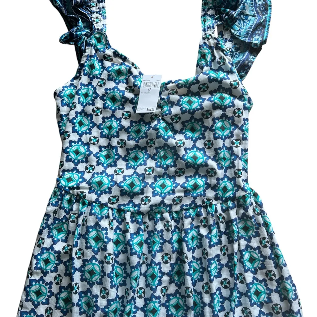 NWT Lucky Brand blue and white boho style maxi dress size small -‎ MSRP $118 - Image 2