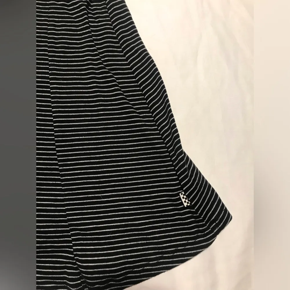 VANS Women’s Black and White Striped Spaghetti Strap Skater Dress Size S - Image 2
