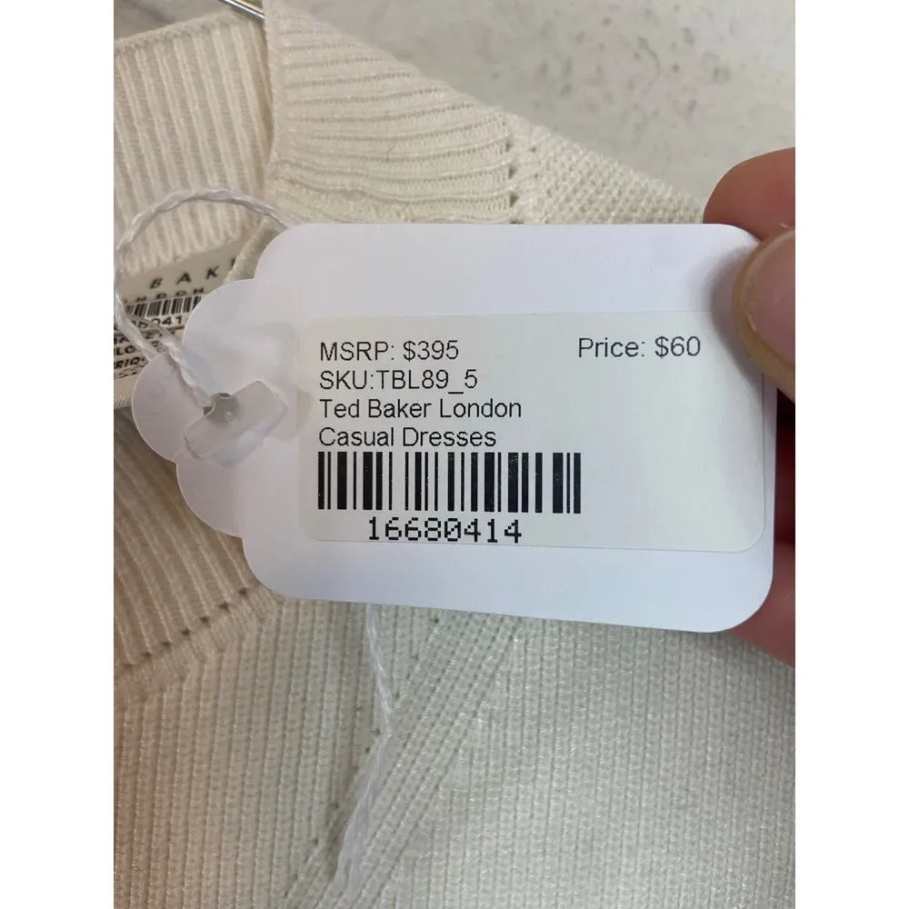 Ted Baker Mayumid Tweed-skirt Sleeveless woven mini dress size 5 - Image 7