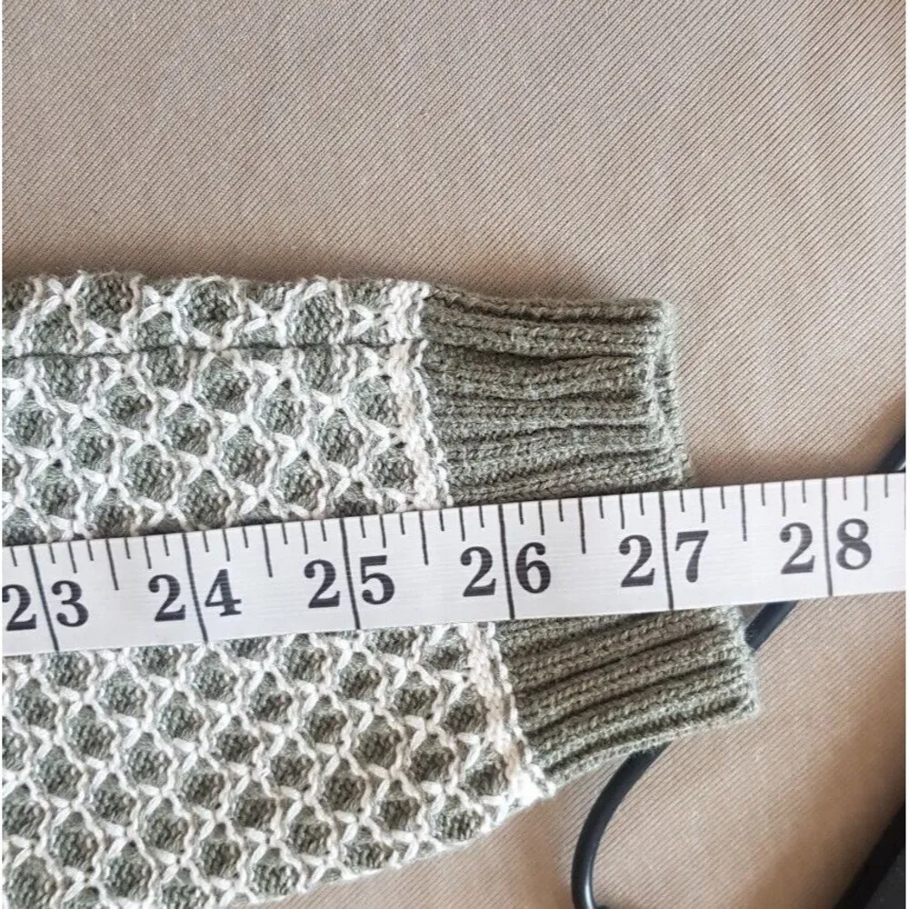 Appleseed's Womens Sweater Size Small Green Knit Ribbed Crew Neck Long Sleeve - Image 14