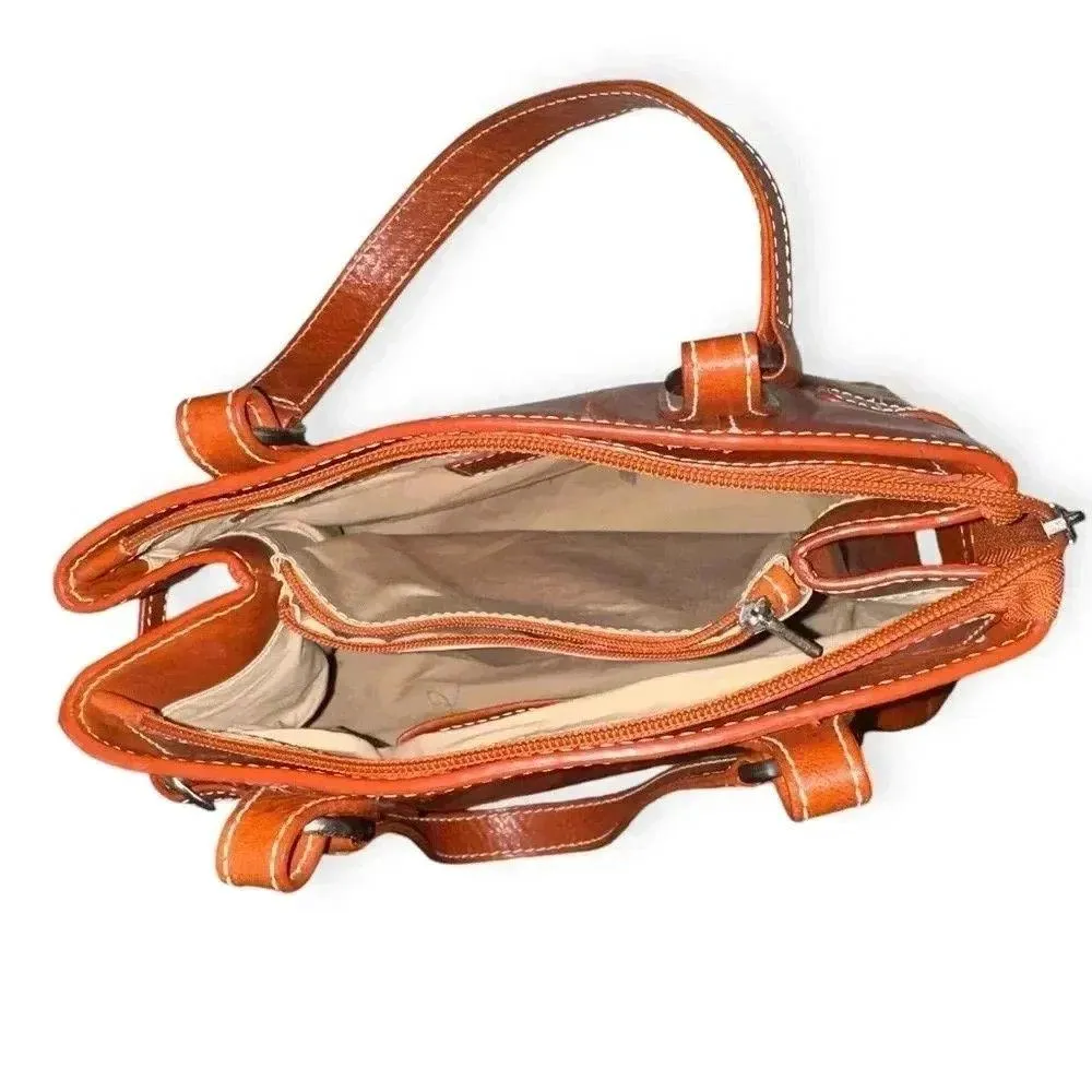 Green by Tony Perotti Italian women’s Leather Handbag – Classic Brown Tote Purse - Image 7