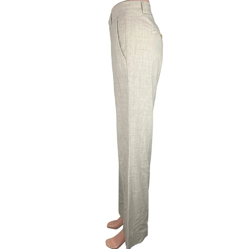 Banana Republic Jackson Fit Beige Stretch Khaki Flared Ankle Dress Pants Size 6 - Image 2
