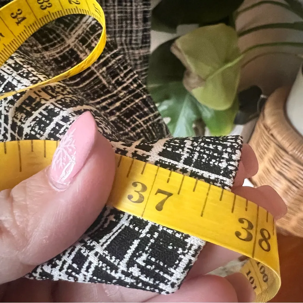 Theory Rijik B Configure Stretch Knit Sheath Dress Black‎ Crosshatch SIZE 8 - Image 6