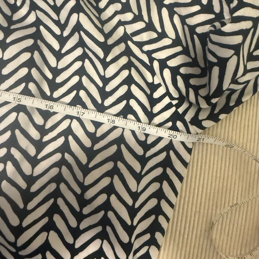 Hatley Black White Cotton Tunic Dress Coverup L Large Boho Print 3/4 Sleeve - Image 6