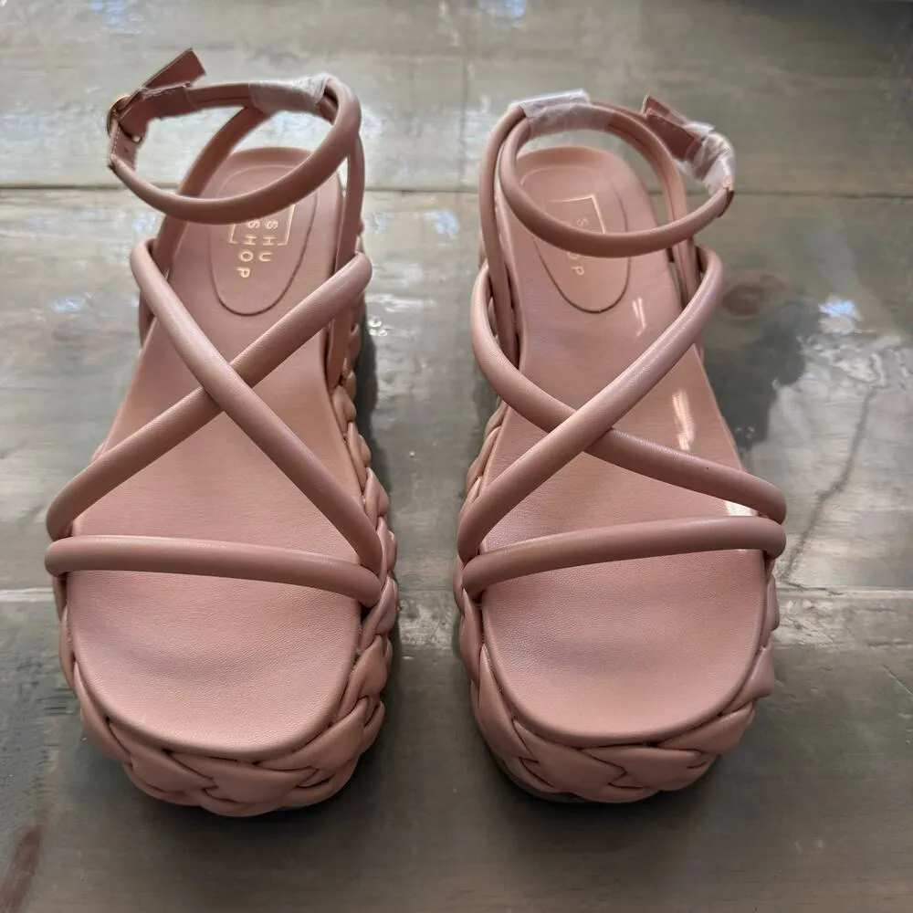 Shu Shop Blush Lilith Platform Sandals Sz 8 NIB Pink - Image 6
