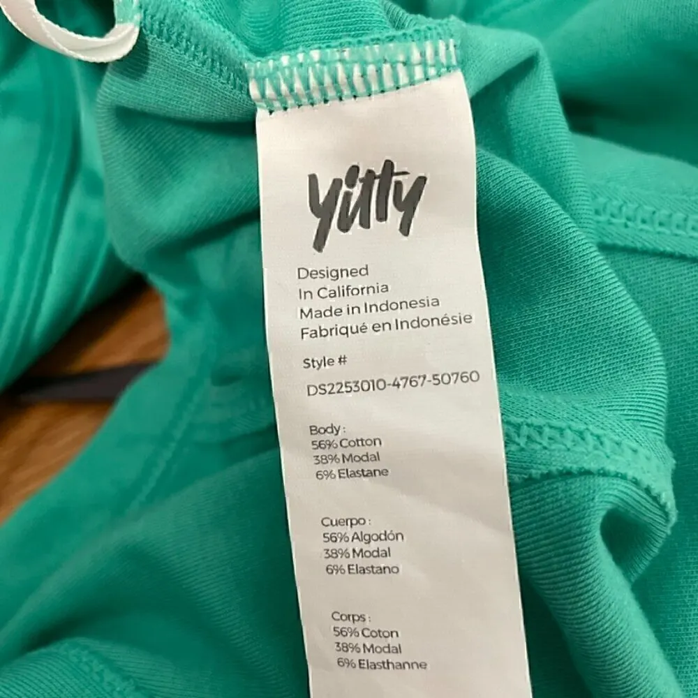 YITTY FABLETICS Body Butter Tank Dress Solid Aqua Seafoam Green Fitted Mini XXL - Image 12