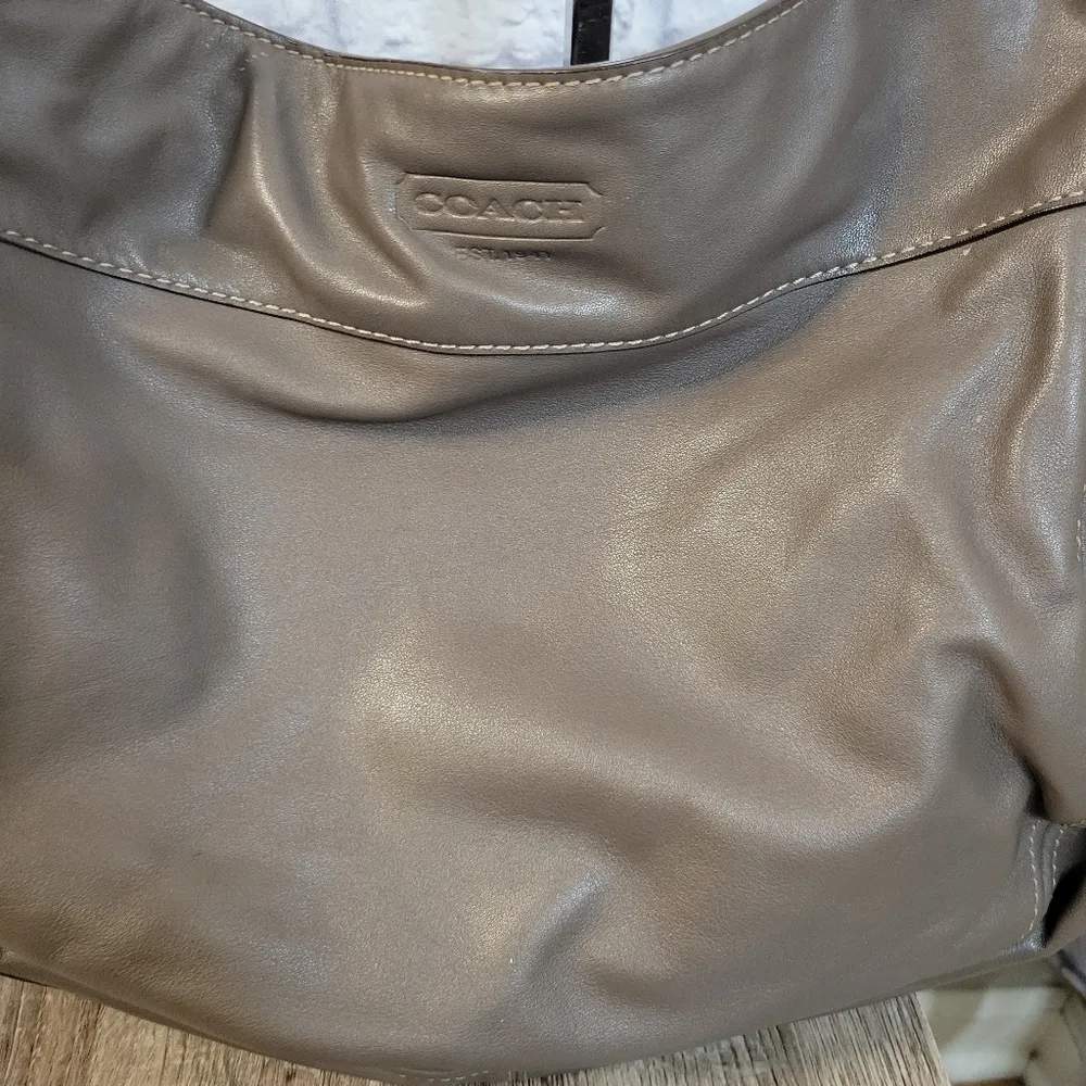 Coach “Zoe" Brown Leather Hobo Satchel - Image 3