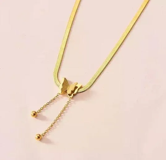 Women Stainless Steel Butterfly Necklace - Image 5