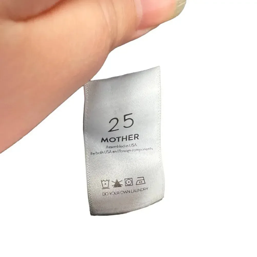 MOTHER Denim Insider Striped Crop Step - Image 12