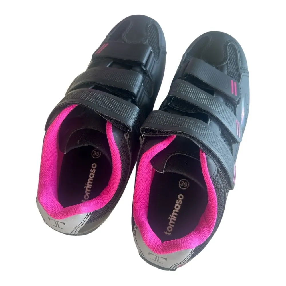 Tomasso Women’s Black and Pink Cycling Shoes Size 8 - Image 5