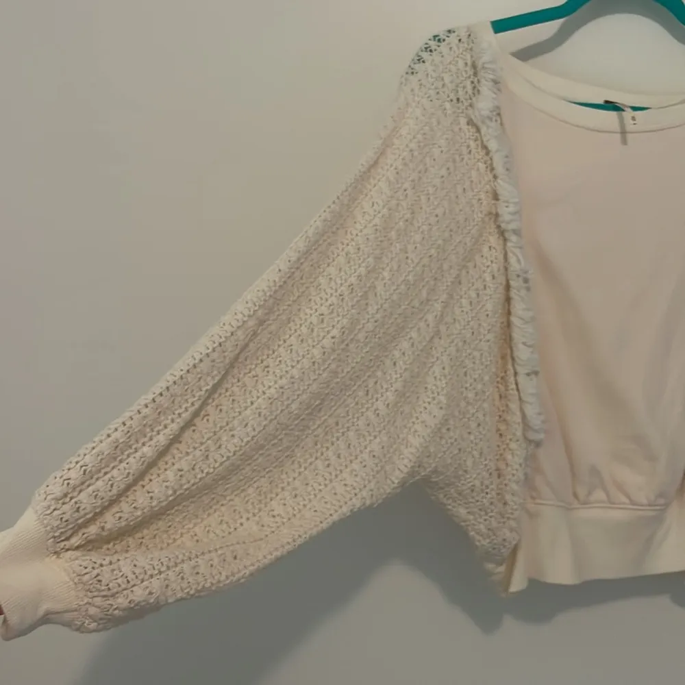 Free People Cream Faff and Fringe Sweater - Image 4