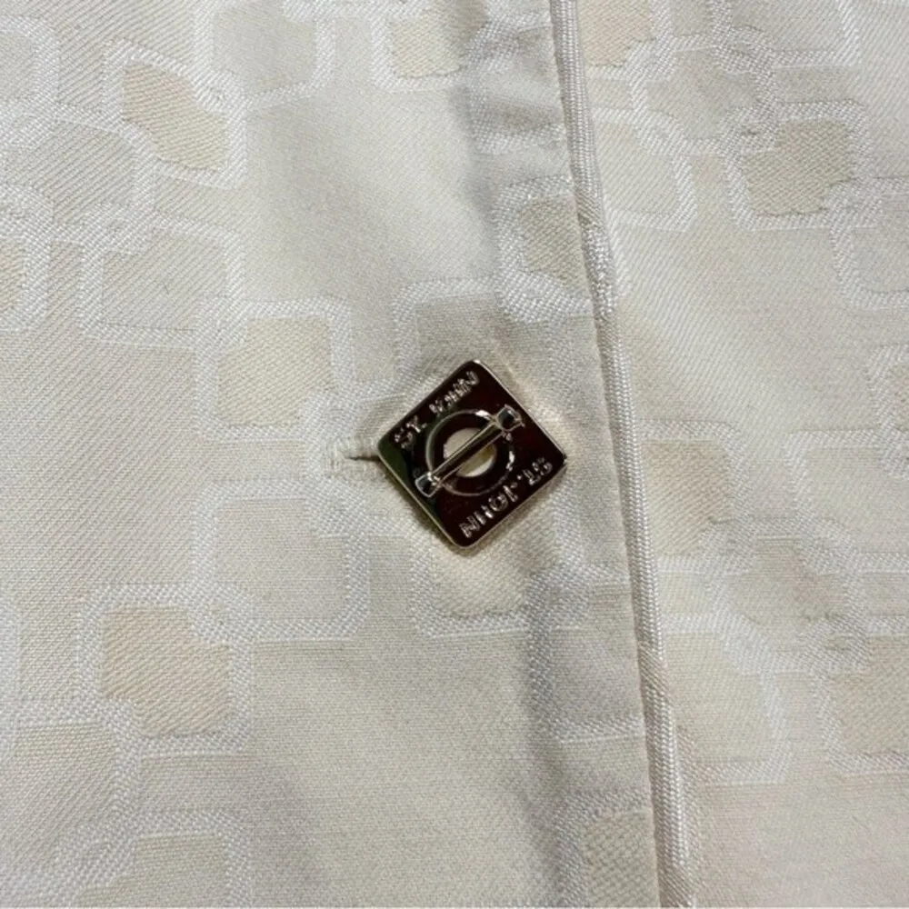 St. John Womens Size Large Vintage Designed Button Long Sleeve Collared Jacket - Image 16