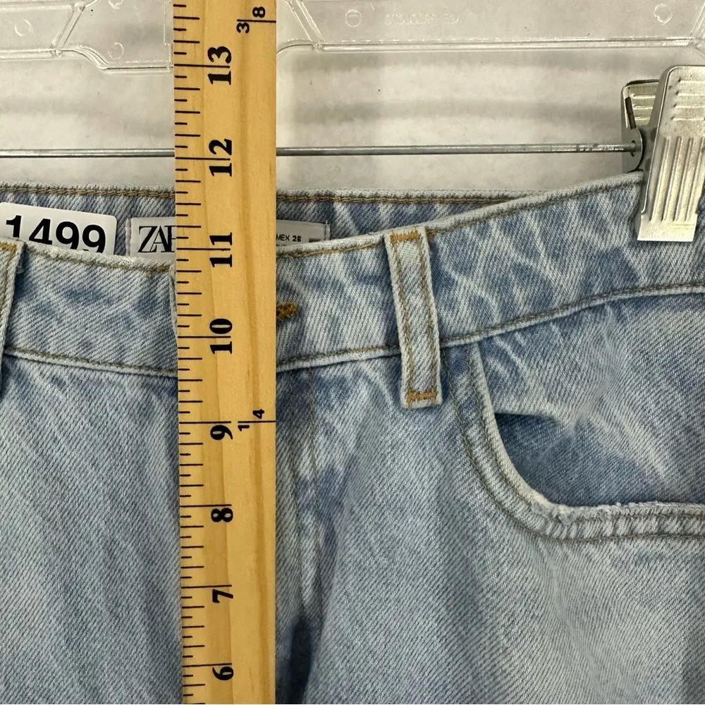 High Waist Straight Leg Light Wash Jeans Womens 4 - Image 6