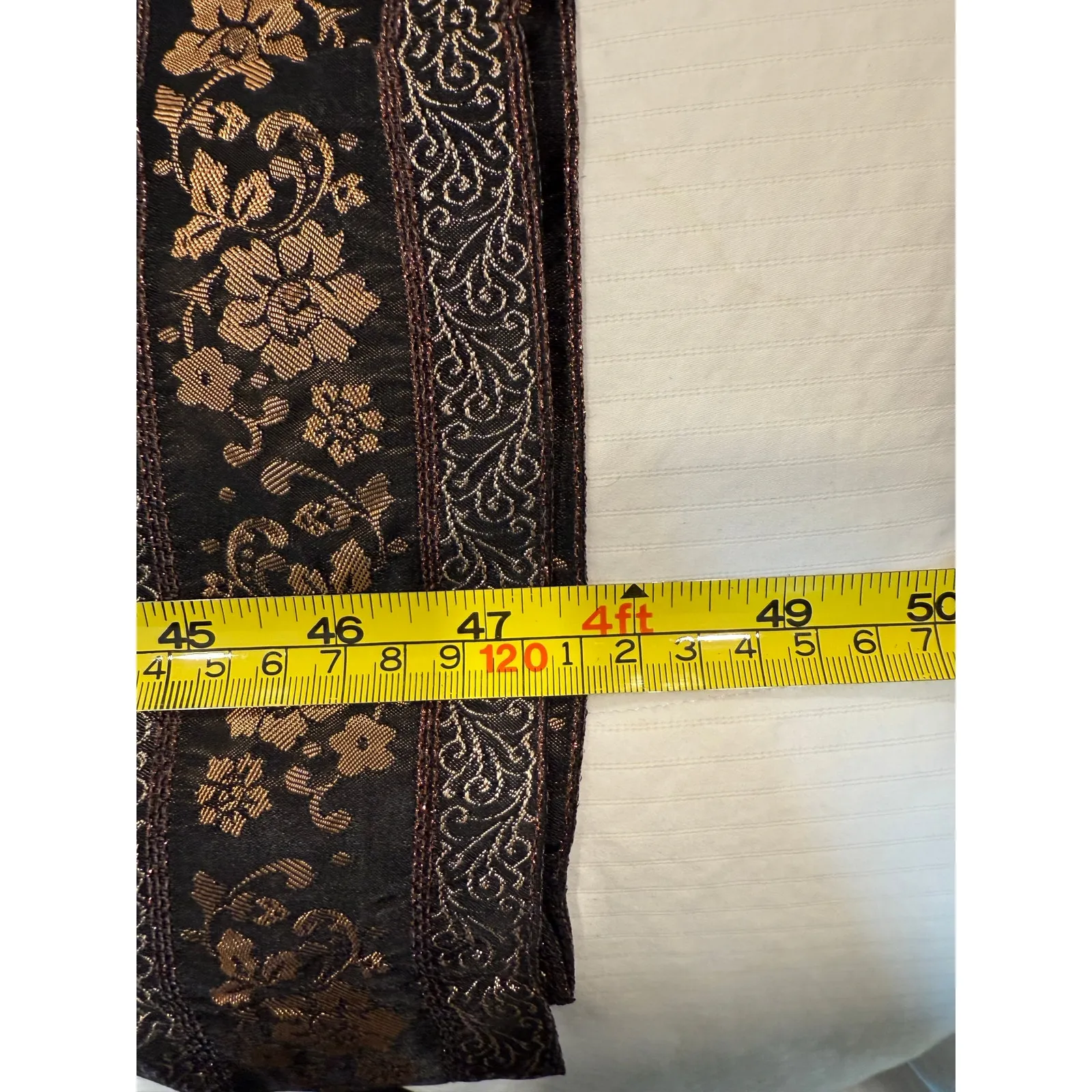 Vintage Jessica McClintock Strapless Dress 4 Black Gold Floral Brocade midi - Image 10