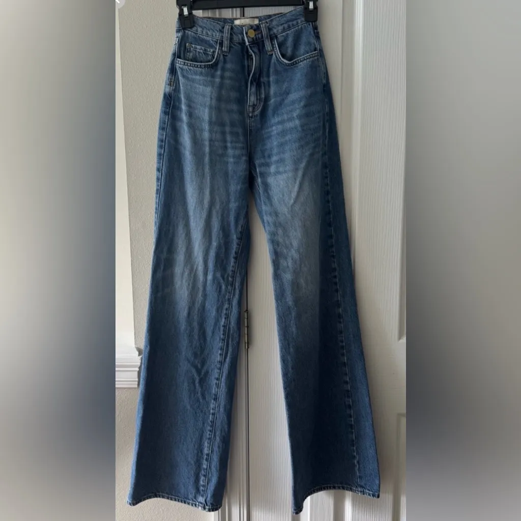 Triarchy  Fonda High Rise Wide Leg - Medium Indigo - Image 4