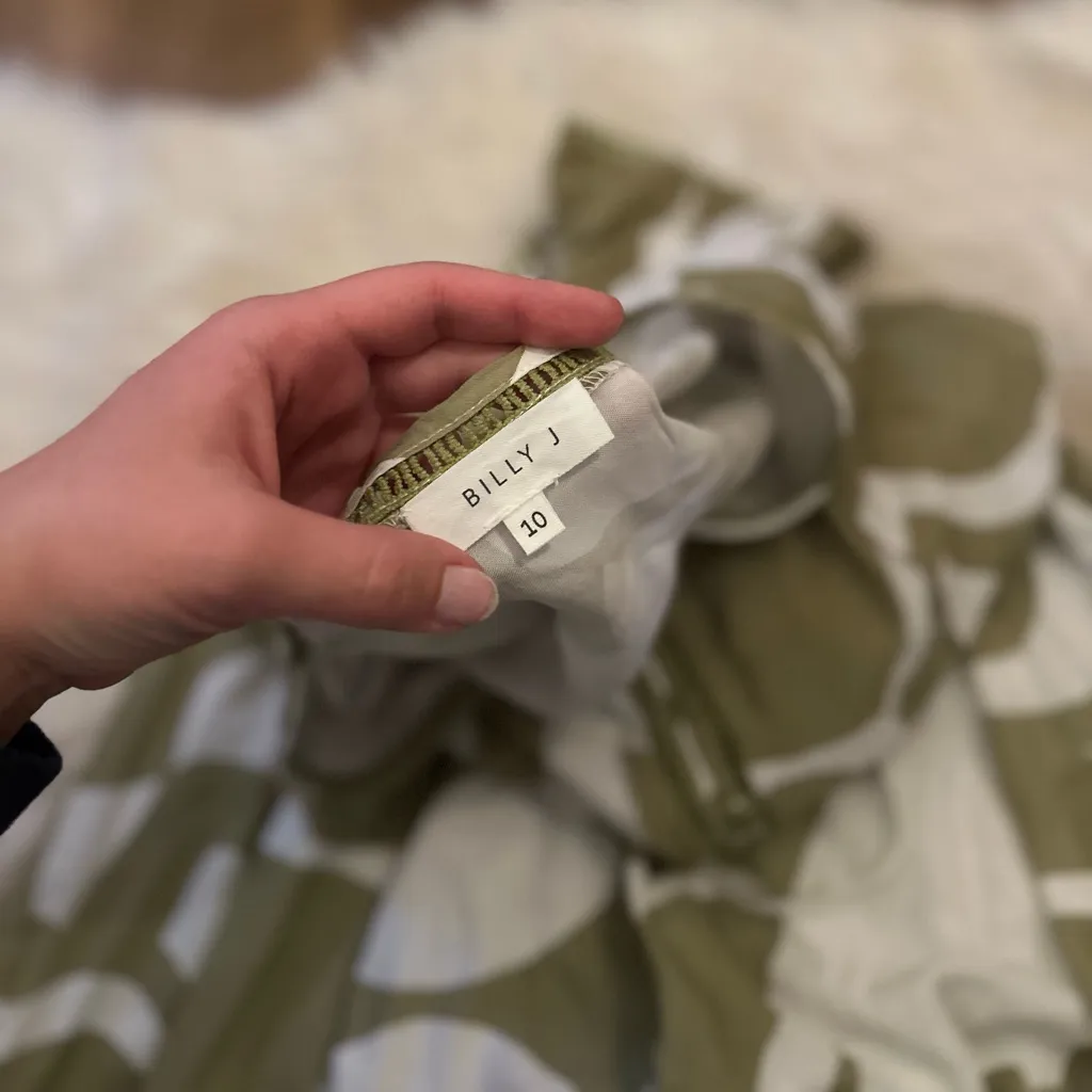 BILLY J Poppi Mini Dress In Sage Green Size 10 - Image 8